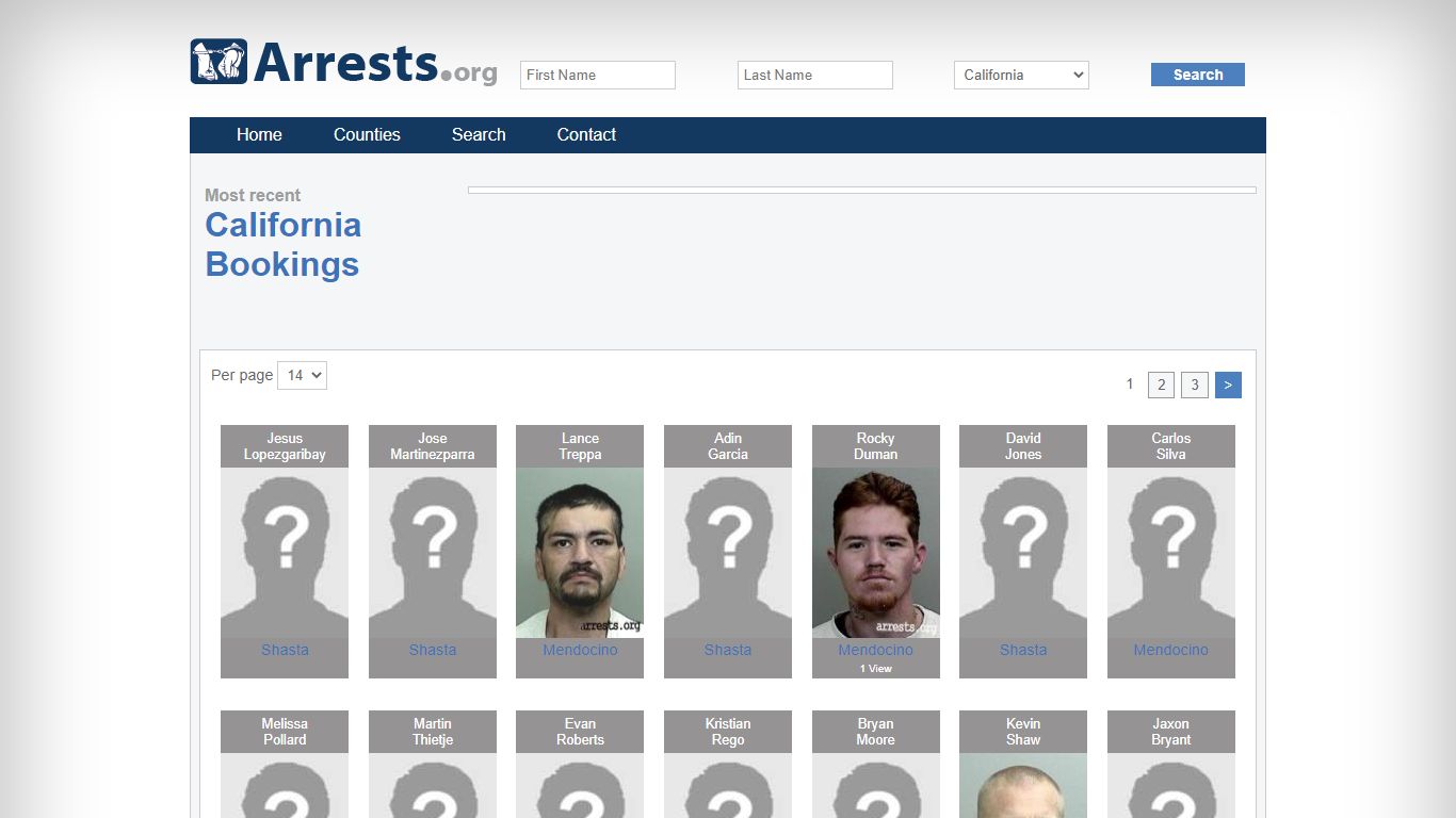 California Arrests and Inmate Search
